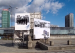 Daniela Brahm The Big Argument 2009, in: "Warsaw Under Construction", Museum of Modern Art in Warsaw site-specific installation, scaffoldings, billboards, large format prints, painting, approx. 11 x 7 x 4 m